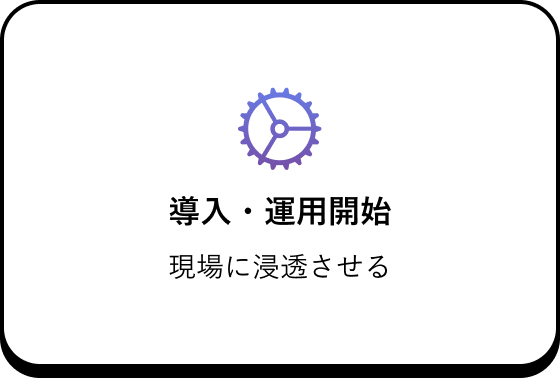 導入・運用開始 現場に浸透させる